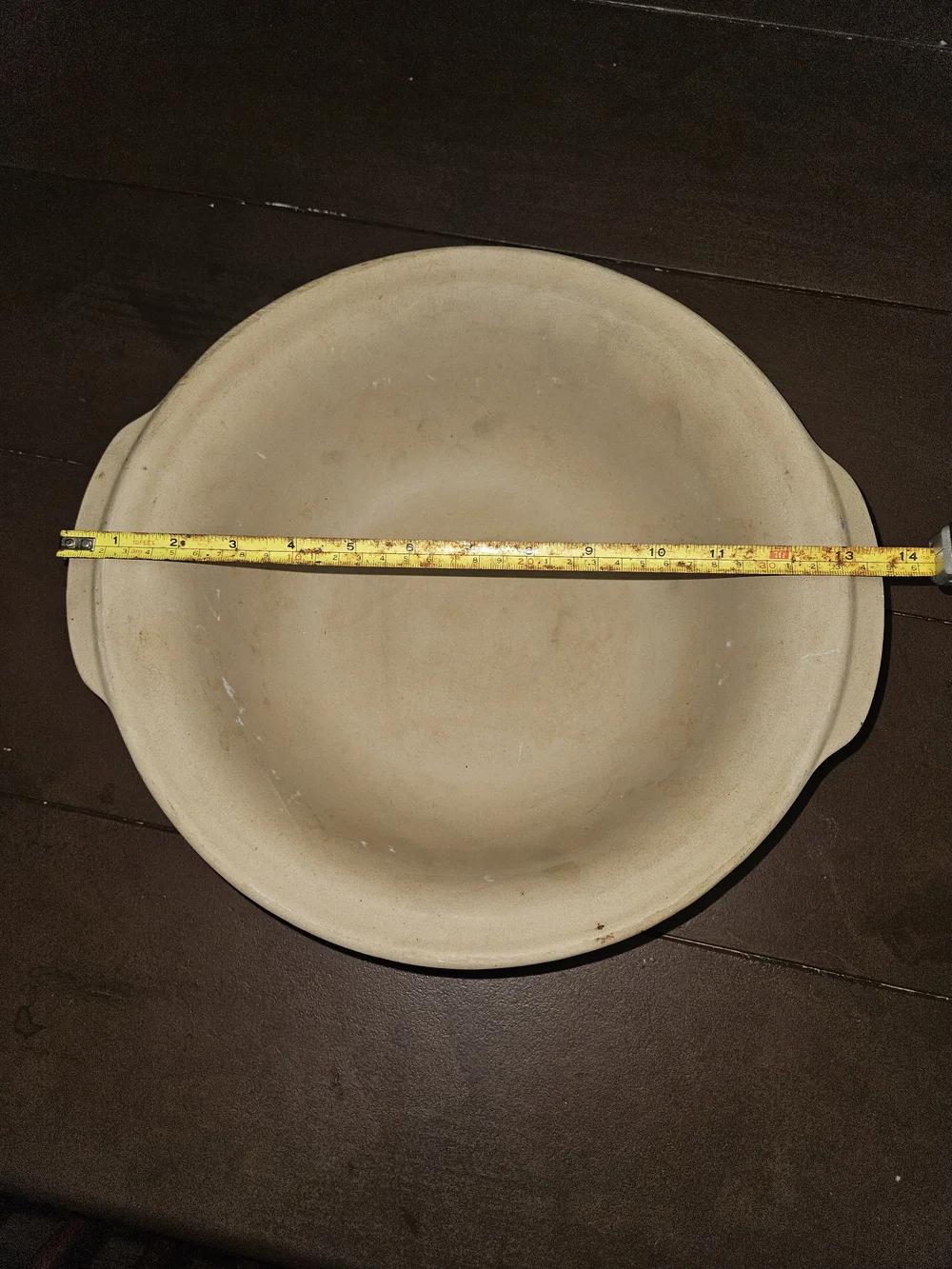 Pampered Chef Large 12” Baking Stoneware Bowl Family Heritage Collection